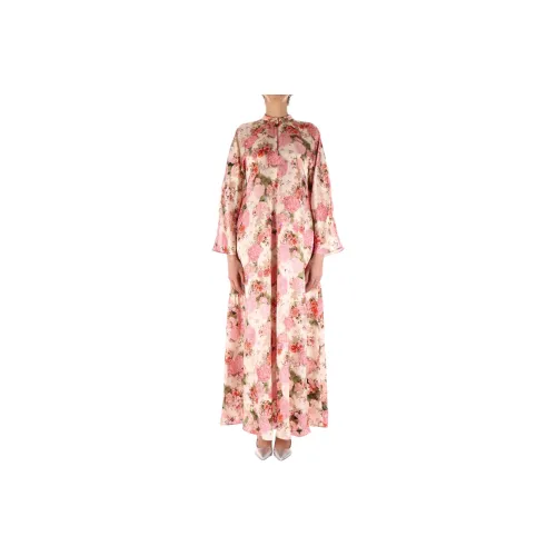 MaxMara Studio Длинное платье с длинными рукавами женское многоцветное