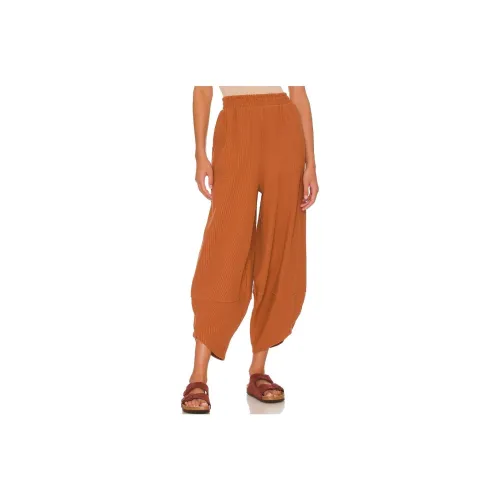FREE PEOPLE Желтые Женские Спортивные Брюки