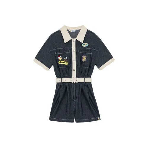 B.Duck Повседневные шорты женские серо-голубые