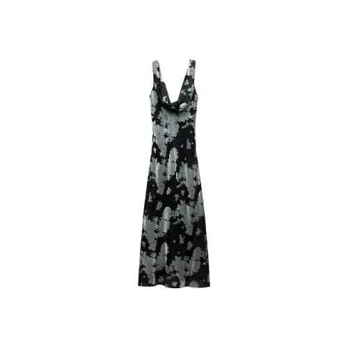 ZARA Синие/Черные Женские Платья без рукавов