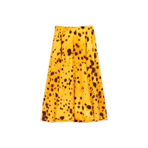 LOEWE SS24 Повседневная длинная юбка женская золотая