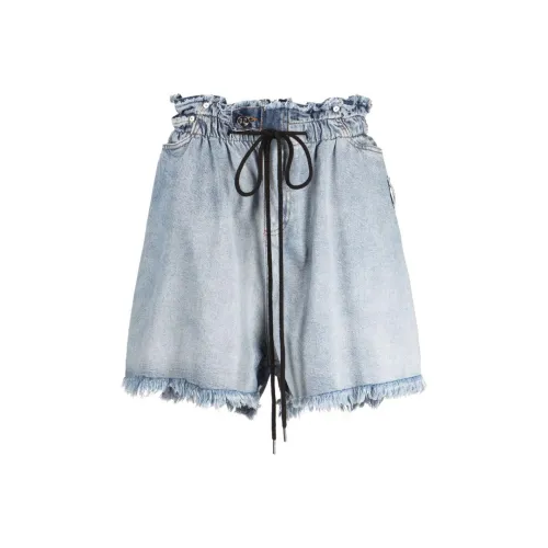 NATASHA ZINKO Джинсовые шорты Женские Светло-синие