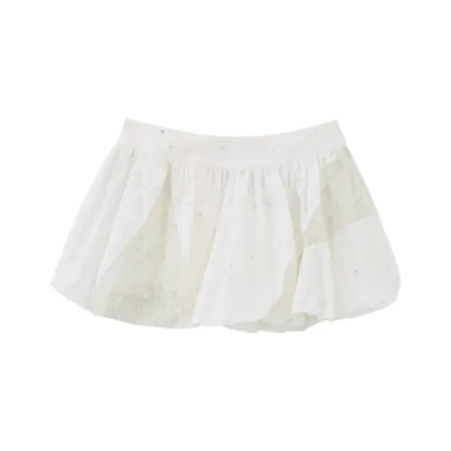 RUNTOTHEFUTURE Повседневные короткие юбки Женские Чисто белый
