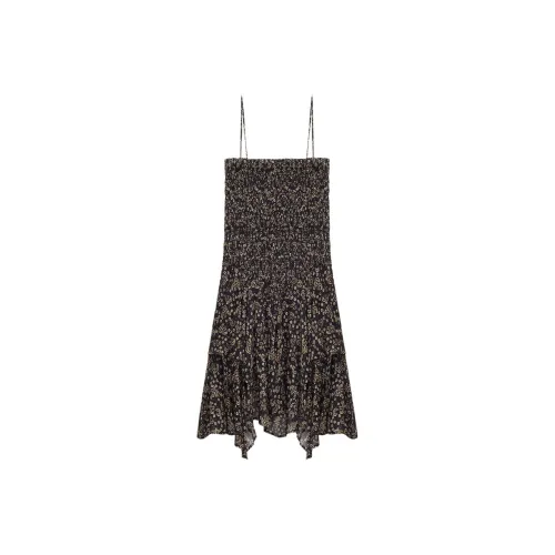 ISABEL MARANT ETOILE Slip Платье Женское Черное Охра