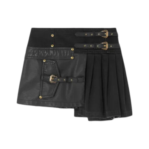 VERSACE JEANS COUTURE SS24 Повседневные короткие юбки Женские Черный
