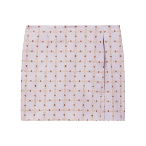 TORY BURCH SS23 Повседневный Длинный Юбка Женские Розовый