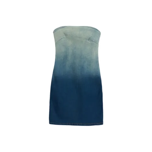 SECFLY OFFICIAL Без рукавов Платье Женское Градиент Синий