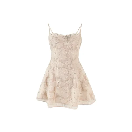 ACAINES Похудение HIGH RISE Slip Платье Женские Мягкая кожа Абрикос