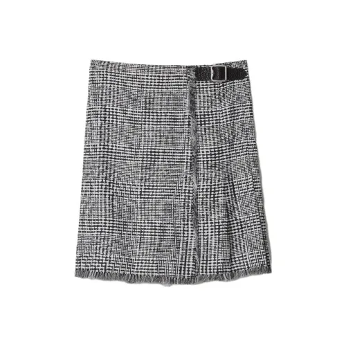 Burberry Повседневные короткие юбки Женские Черный Белый