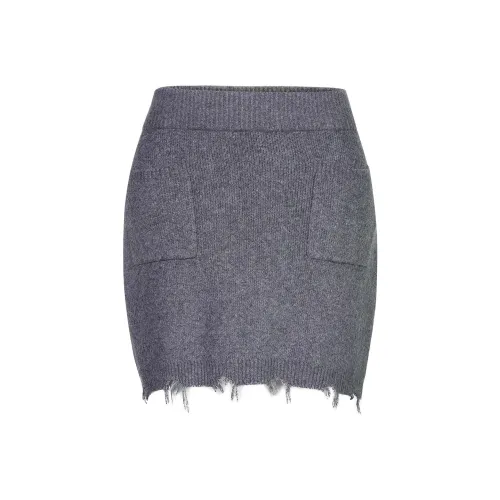 Guuka Hero Повседневные короткие юбки Женские Серый