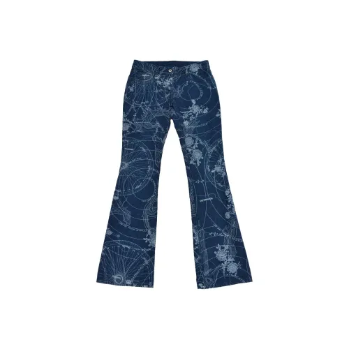 OFF Белый Джинсы Slim Fit Женские Синий