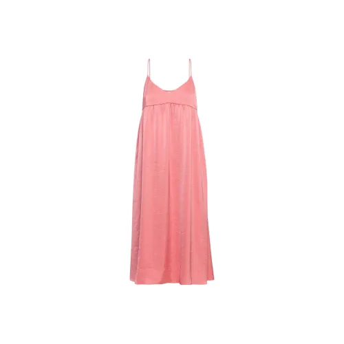 ARITZIA WILFRED Sweetheart Satin Midi Slip Dress Women's Petunia Pink