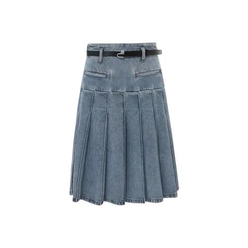 d'zzit Джинсовые короткие юбки Женские Blue