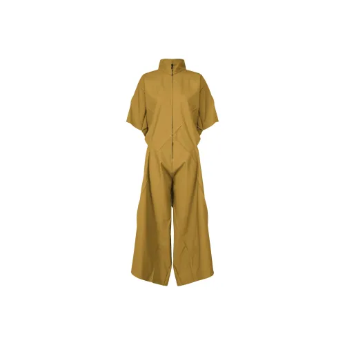 ISSEY MIYAKE Оливково-желтые Женские Комбинезоны