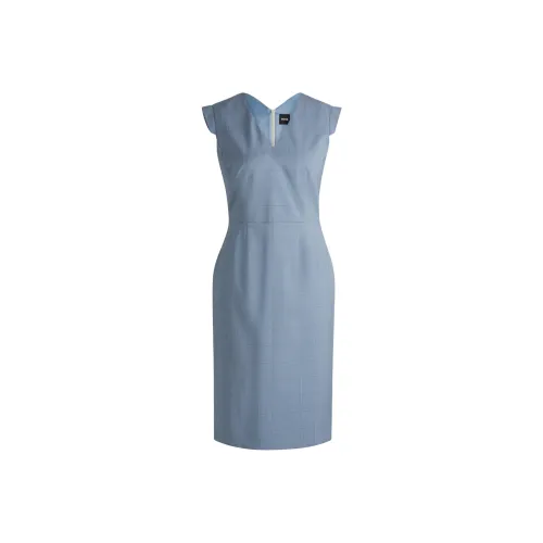 Hugo Boss Без рукавов Платье Женское Синее