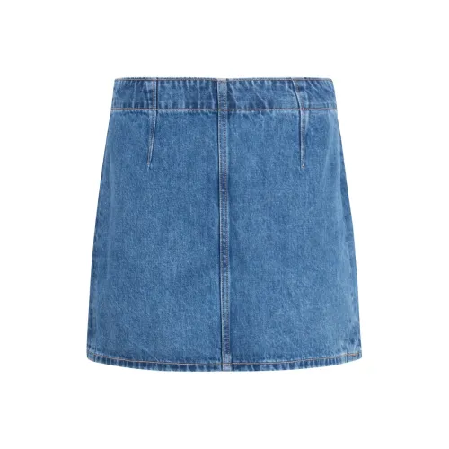 Calvin Klein Джинсовые короткие юбки Женские Джинсовый синий