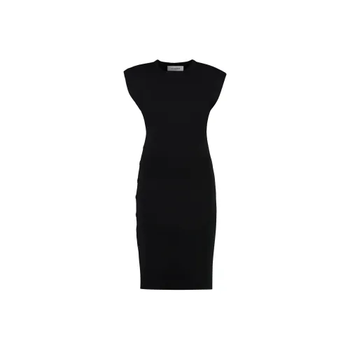 Yves Salomon Без рукавов Платье Женское Черное