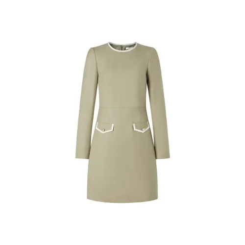 JZ. ANNAKRO Длинное платье с длинными рукавами женское зеленые оттенки