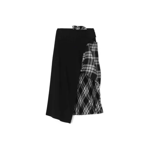 Yohji Yamamoto Черные Женские Повседневные Длинные Юбки