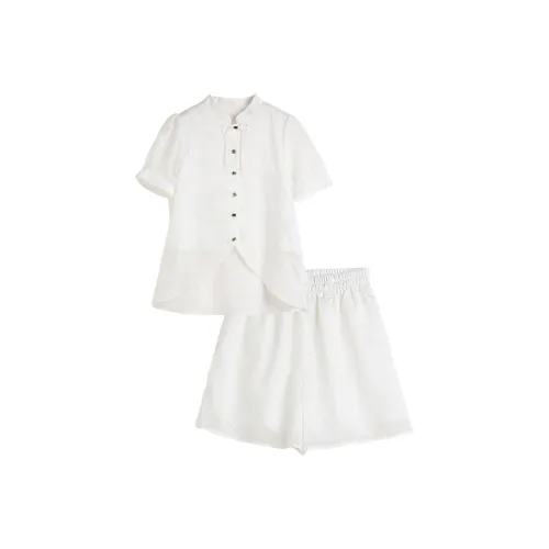 Hang Yi Court Повседневный костюм Женская Белая