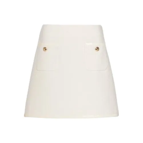 MIU MIU Слоновая кость Женские Повседневные Короткие Юбки