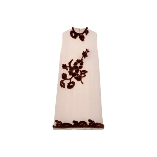 PRADA Без рукавов Платье Женское Бежевое