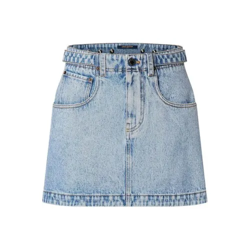 LOUIS VUITTON FW23 Джинсовые короткие юбки Женские Синие
