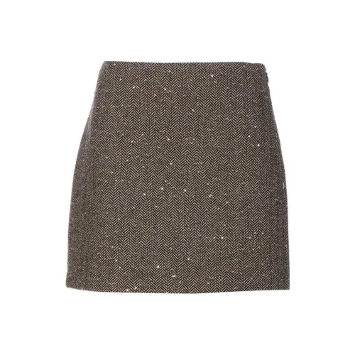 Twinset Коричневая Женская Повседневная Короткая Юбка