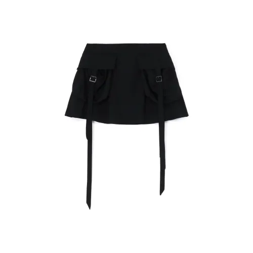 Yohji Yamamoto Повседневные короткие юбки Женские Черный