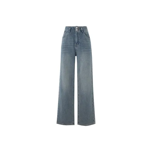 SOON FLOWER Джинсы Женские Винтаж Зеленый