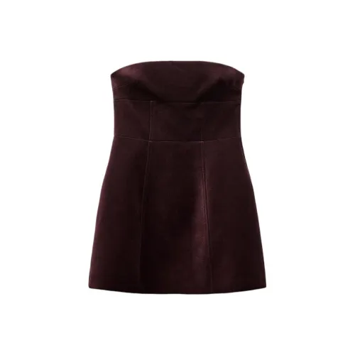 ZARA Trf Красные Женские Платья без рукавов