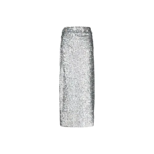 DRIES VAN NOTEN Серебряные Женские Повседневные Длинные Юбки