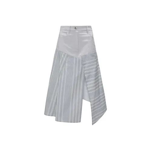 JW Anderson FW24 Повседневная Короткая Юбка Женская Серого цвета