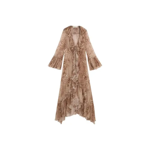 Blumarine Коричневый Женские Длинные Платья с Рукавами
