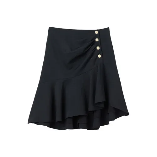 SANDRO Черные Женские Повседневные Короткие Юбки