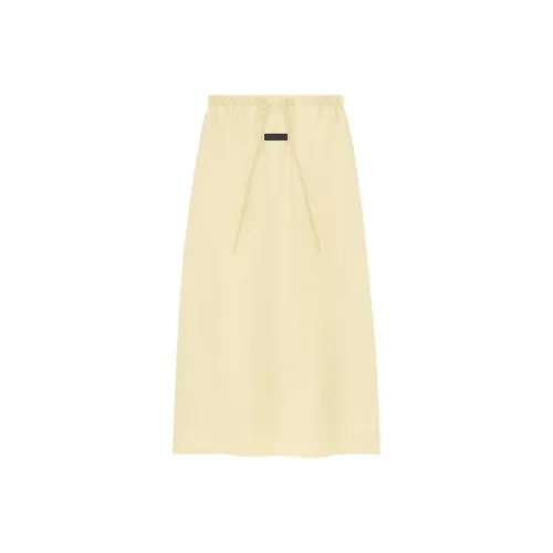Fear of God Essentials SS24 WOMEN'S Terry Long Skirt Casual Long Skirt Women's Garden Yellow Garden Yellow