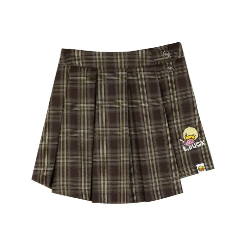 B.Duck Повседневные шорты женские коричневая клетка