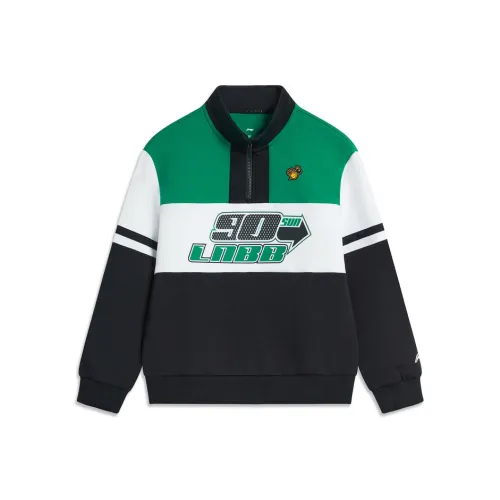 LINING YOUNG Толстовка Черный Ультрамарин Зеленый Стандартный Белый Детский