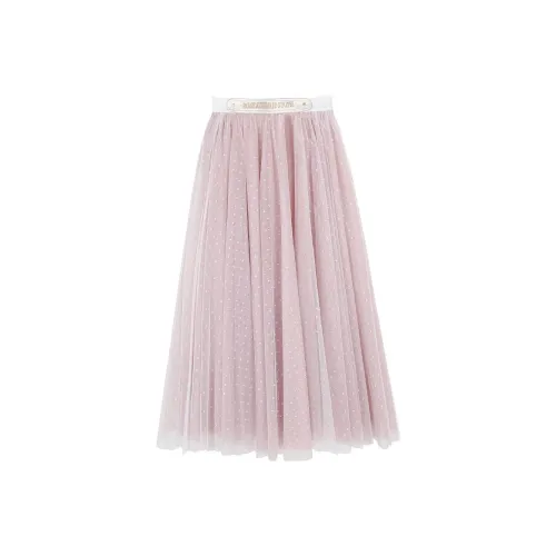 ROSESTUDIOBYGUOPEI Lilac Powder Women's Casual Long Skirts
