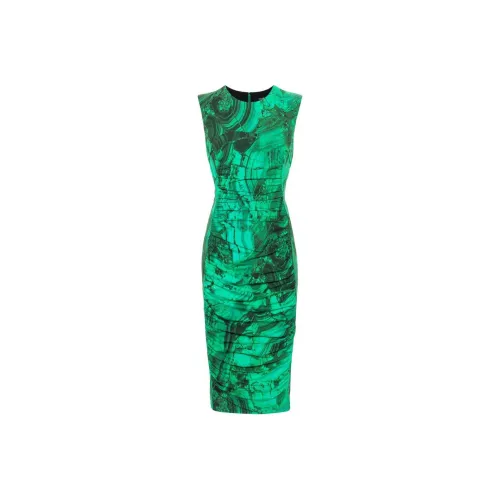 Roberto Cavalli SS24 Sleeveless Dress Women's Green Роберто Кавали SS24 Без рукавов Платье Женское Зеленое
