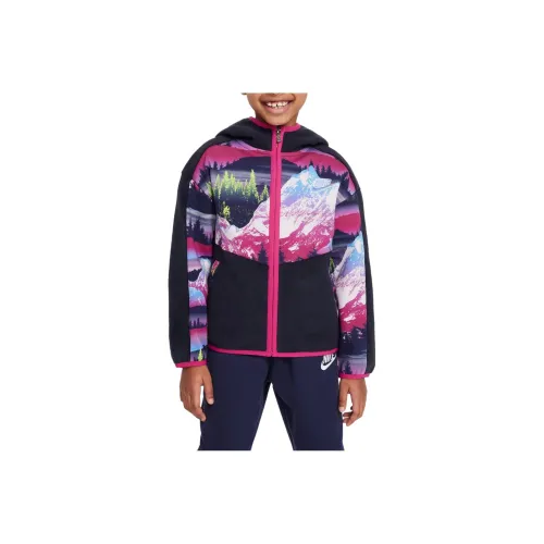 Nike Куртки и Пальто Темно-синий Черный Детский