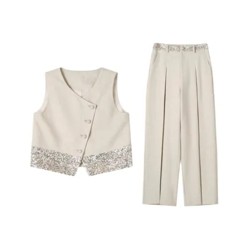 SHUXI Повседневный костюм женский шведский снежно-серый