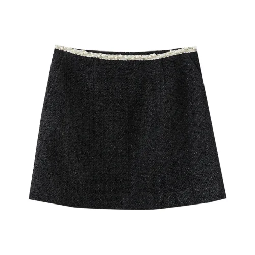 AMII Повседневные короткие юбки Женские Черный