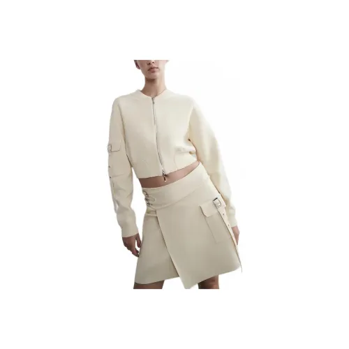 ZARA Белая Женская Повседневная Короткая Юбка