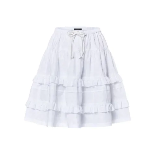 LOUIS VUITTON Повседневные короткие юбки Женские Белые