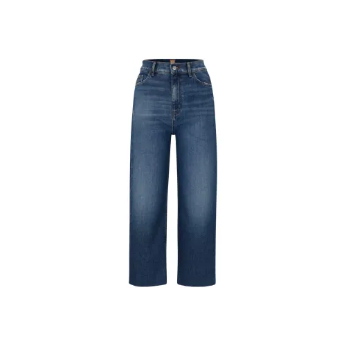 Hugo Boss High Waisted Джинсы в Синий Эластичный Деним Джинсы Женские Синий