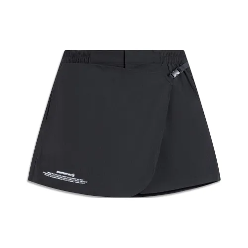 Лайнер Повседневная Короткая Юбка Женская Черная