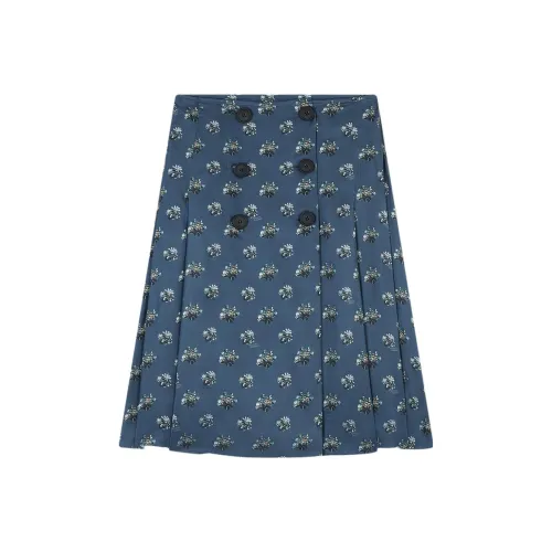 Maison Kitsune Джинсовый синий Женские Повседневные короткие юбки