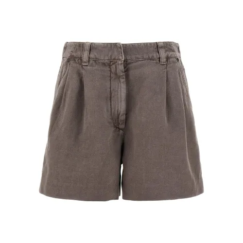 BRUNELLO CUCINELLI SS25 Повседневные шорты Женские Коричневый