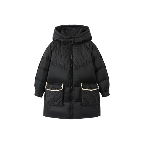 Hungry Dogs Детский пуховик черного цвета